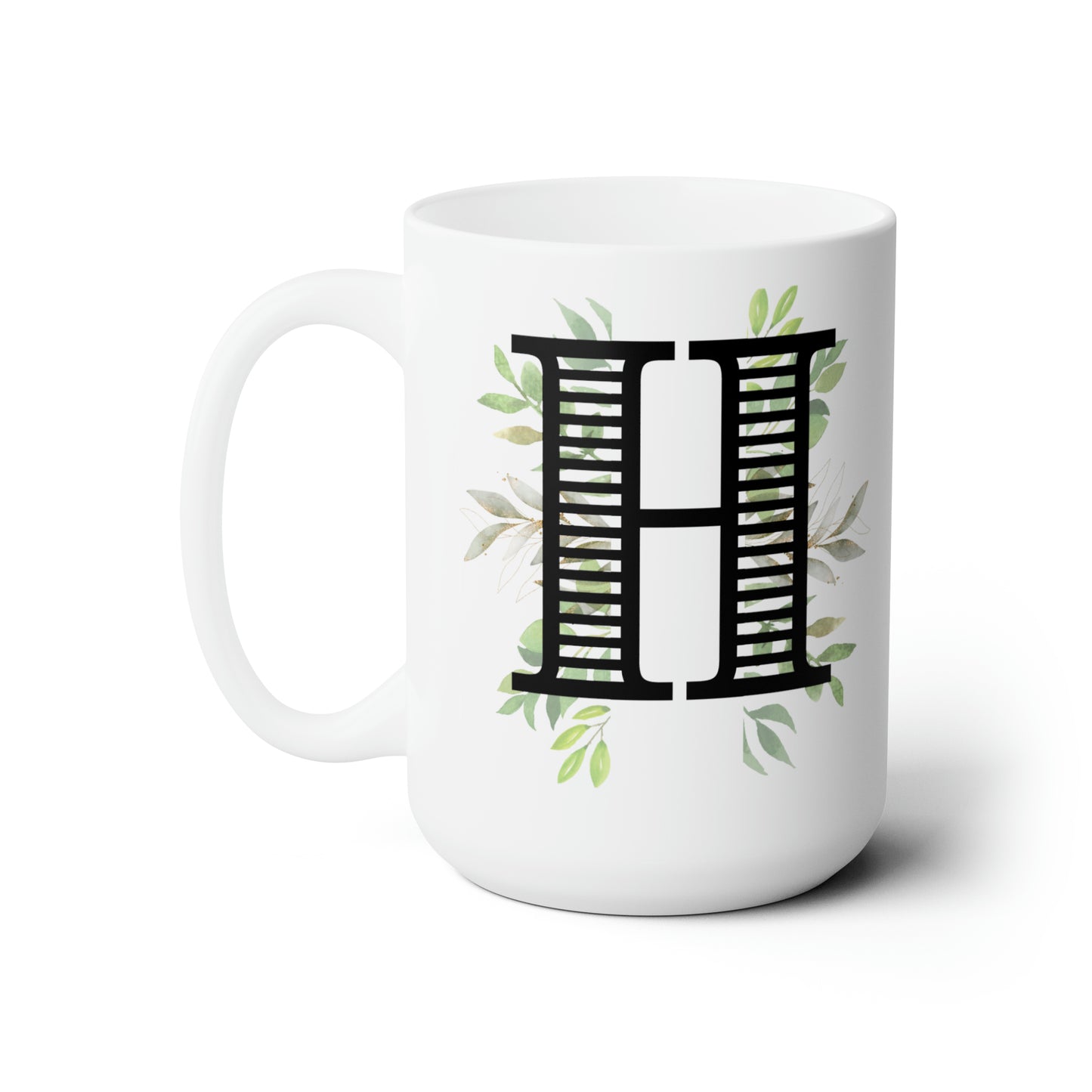 Initial Mug - H - 15oz