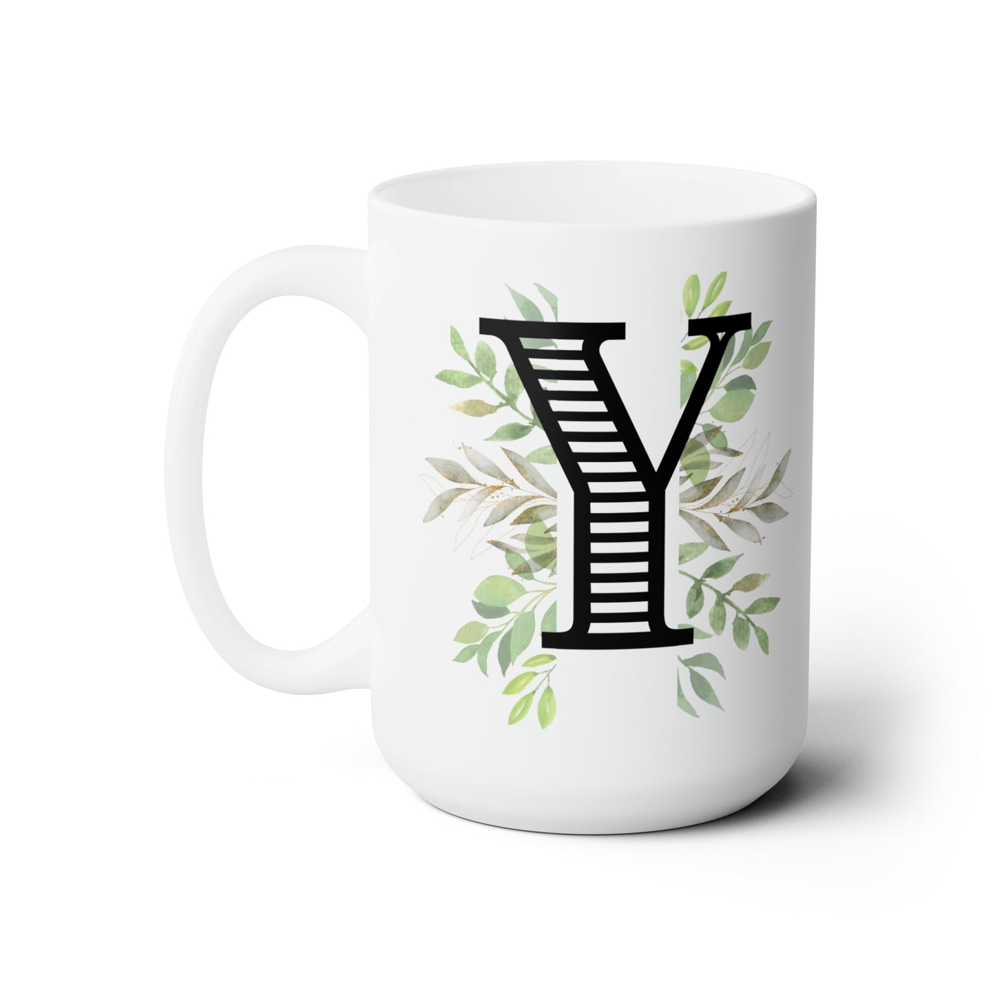 Initial Mug - Y - 15oz