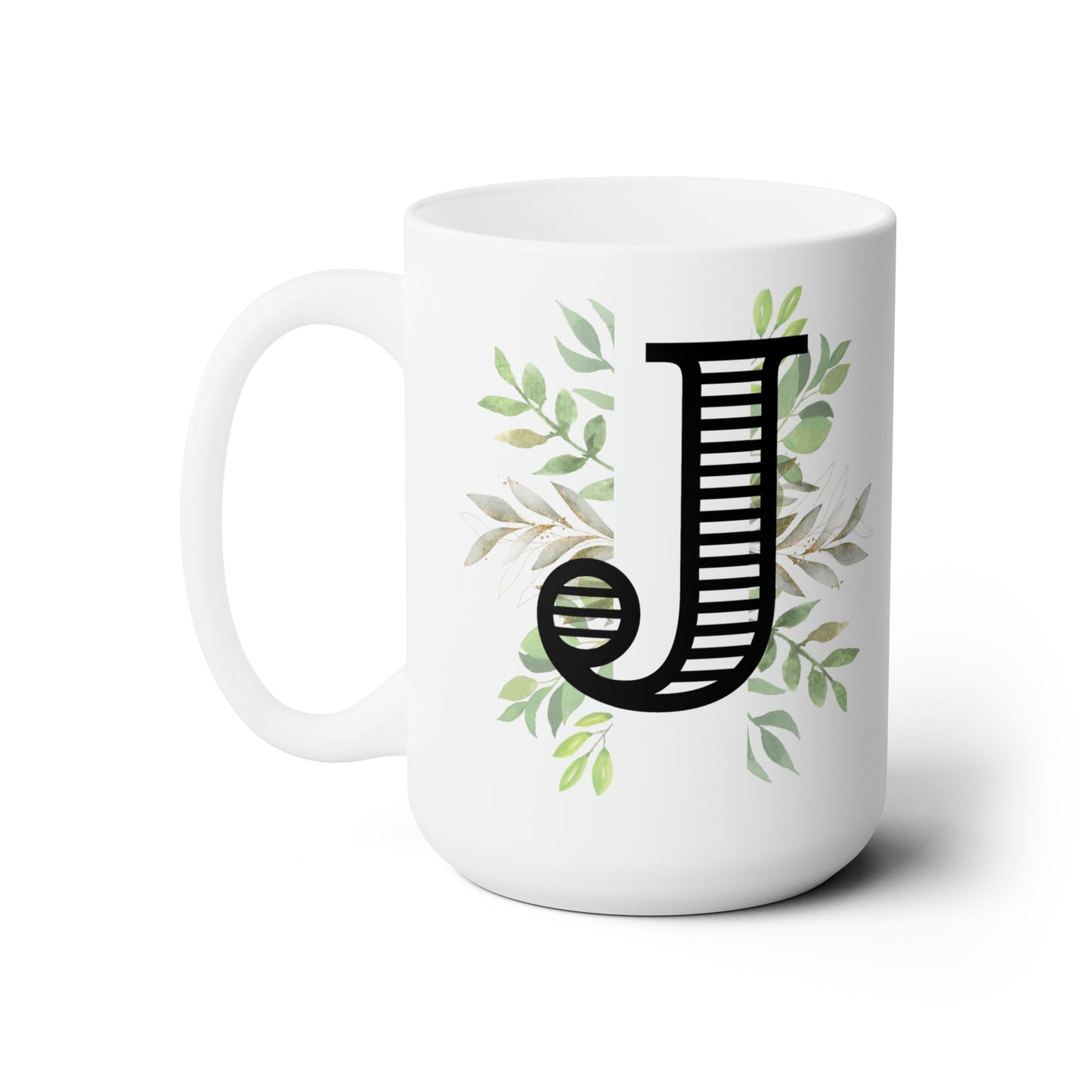 Initial Mug - J - 15oz