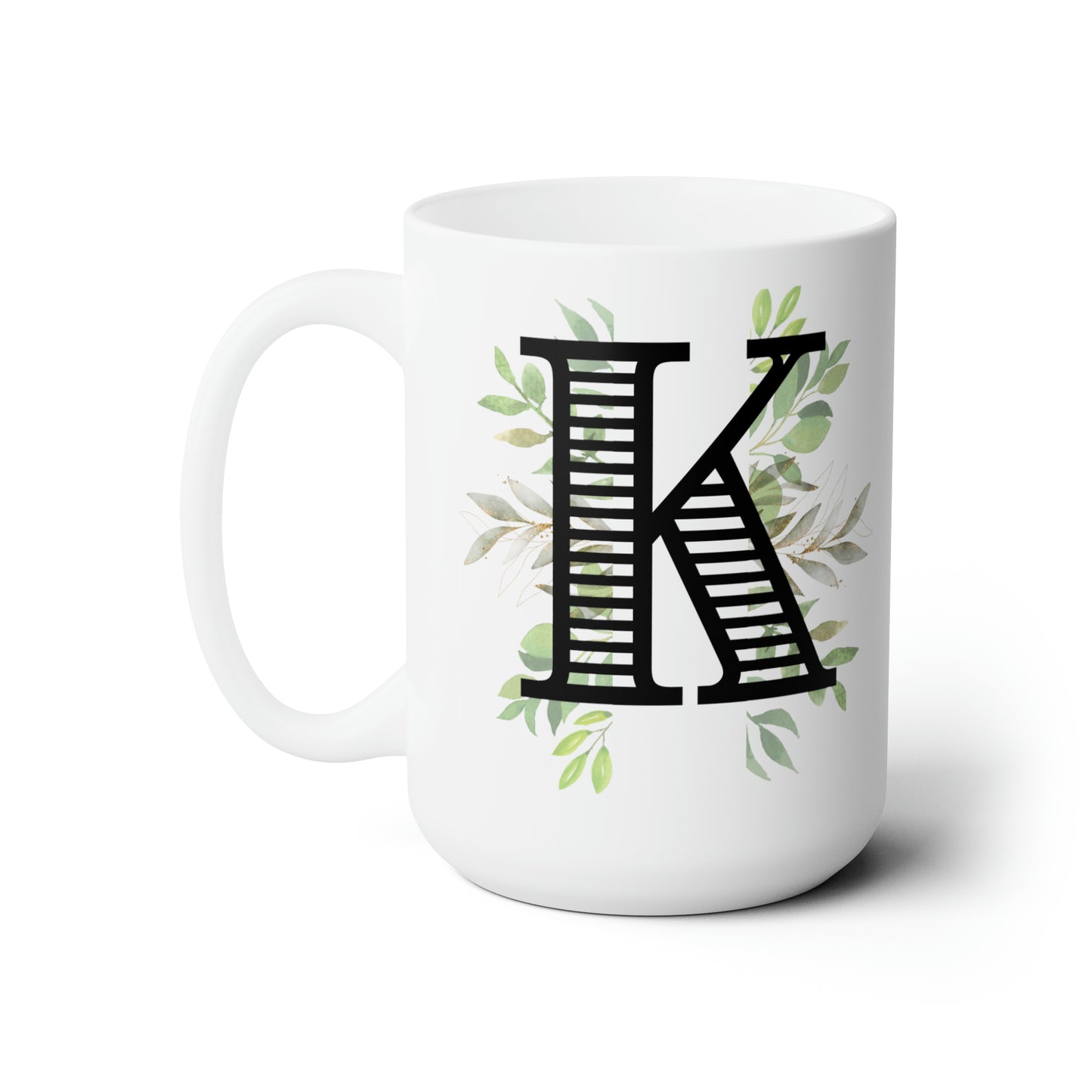 Initial Mug - K - 15oz