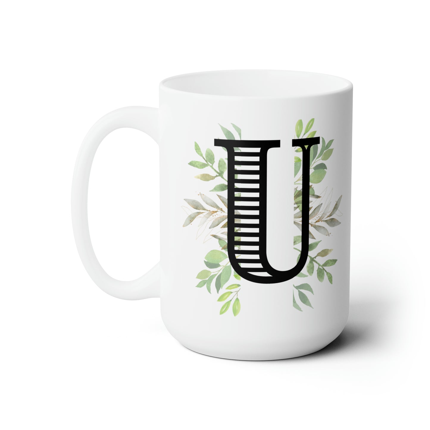 Initial Mug - U - 15oz