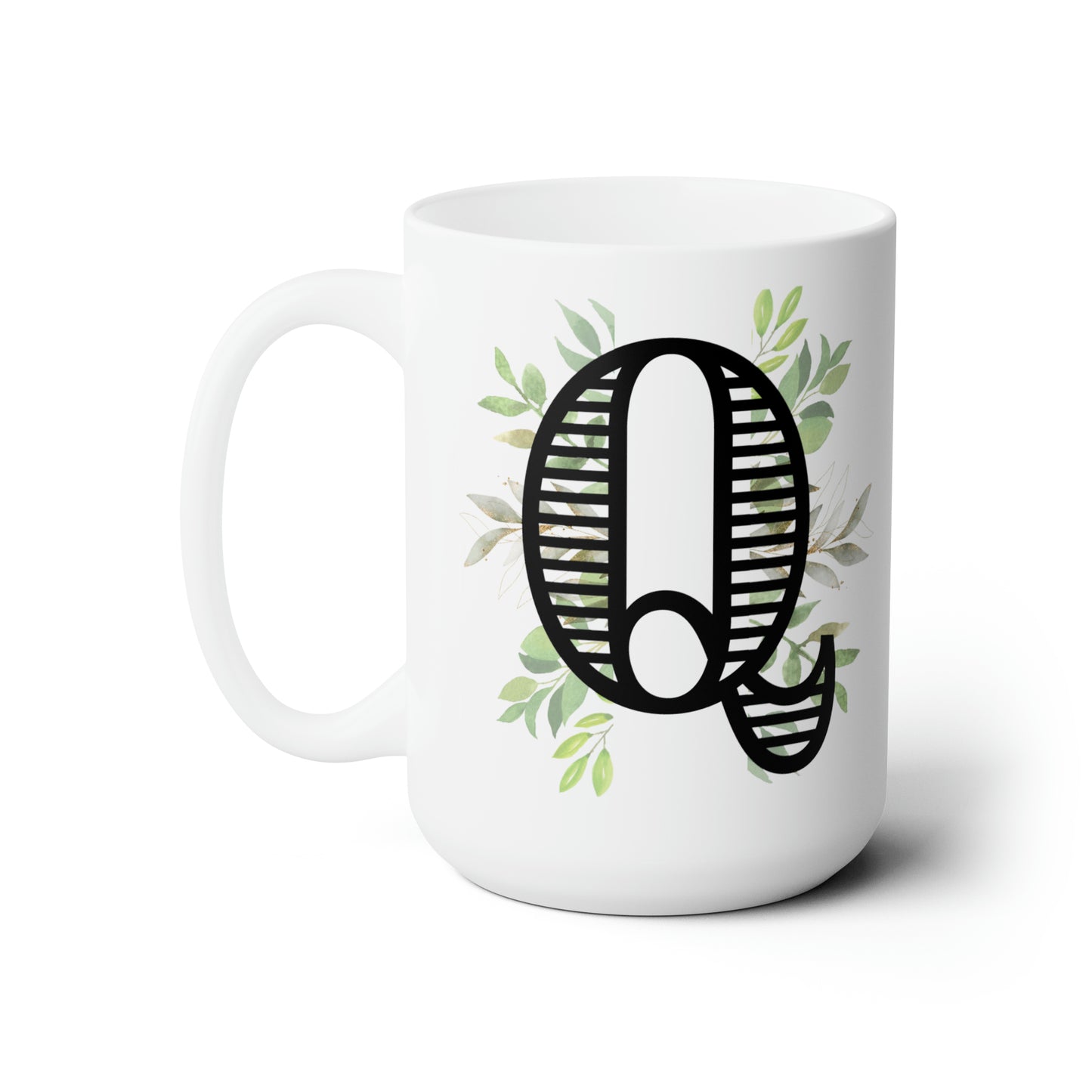 Initial Mug - Q - 15oz
