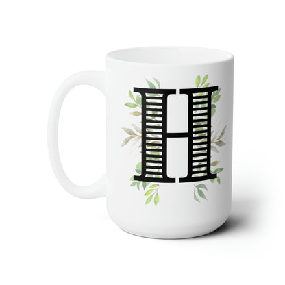 Initial Mug - H - 15oz