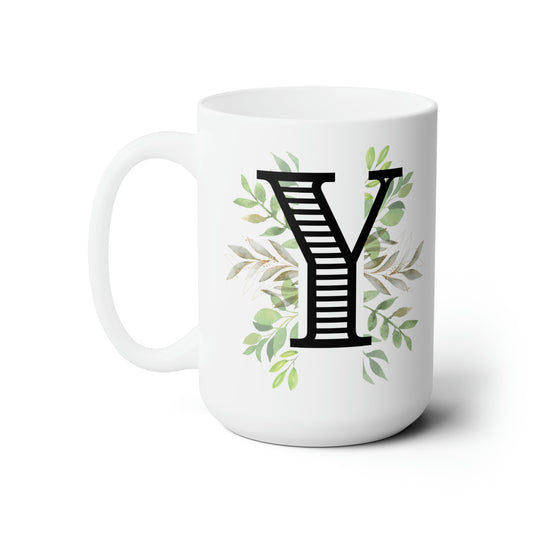 Initial Mug - Y - 15oz