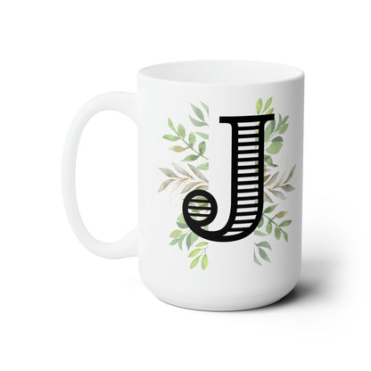 Initial Mug - J - 15oz