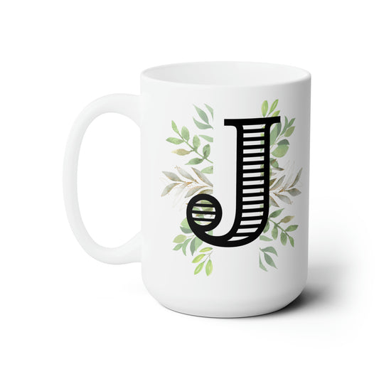 Initial Mug - J - 15oz