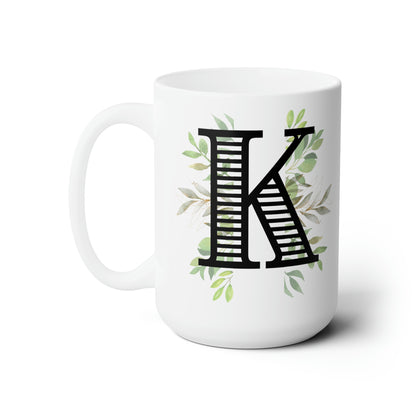 Initial Mug - K - 15oz