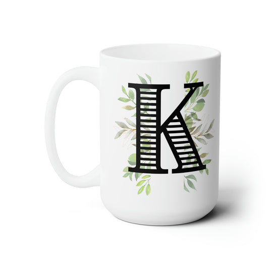 Initial Mug - K - 15oz