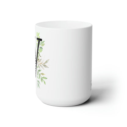 Initial Mug - V - 15oz