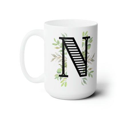 Initial Mug - N - 15oz