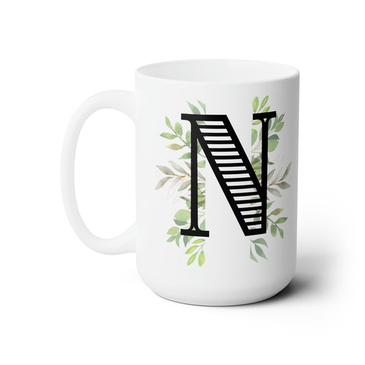 Initial Mug - N - 15oz