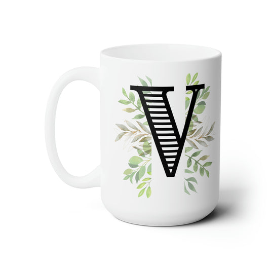 Initial Mug - V - 15oz